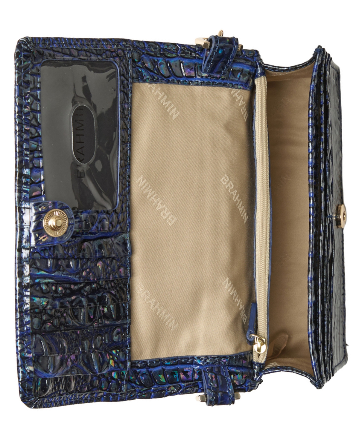 Brahmin Minuette Melbourne Mini Leather Crossbody Bag In Blue