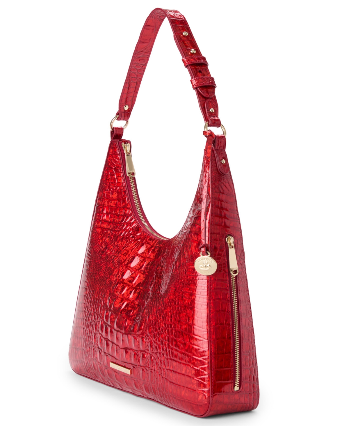 Brahmin Tabitha Leather Shoulder Bag In Red