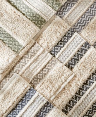Asher Woven Texture Stripe Bath Rug, 22" x 58"