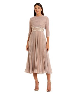 Mac Duggal - Metallic A-Line Midi Dress