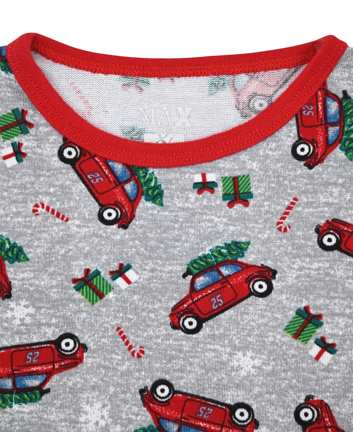 Max & Olivia Baby And Toddler Boys Snug Fit Holiday 3-piece Pajama Set In Gray