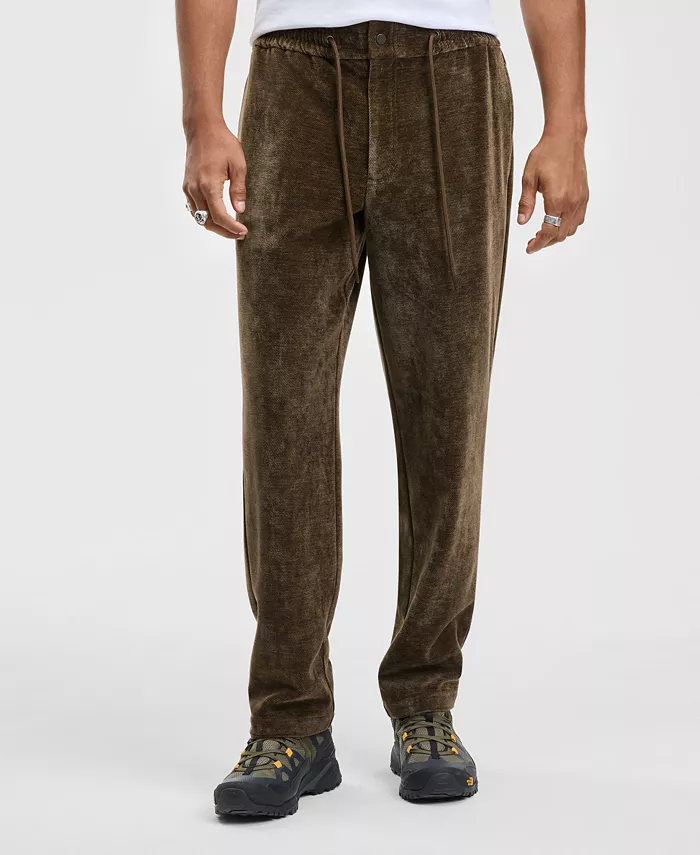 Men's Relaxed Soft Twill Tapered Drawstring Pants - thumbnail 5