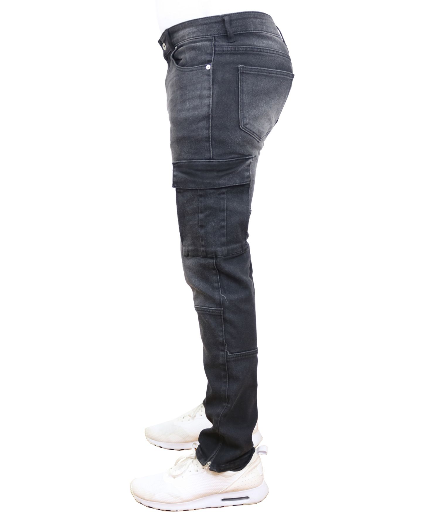 Мужские джинсы Blue Ice Stretch Cargo Pocket, цвет: Чёрный — фото 3