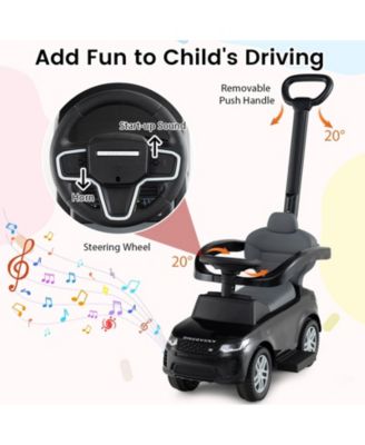 3 in 1 Push Car with Removable Handle and Guardrail for Kids 18-36 Months Old