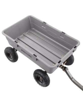 Heavy-Duty Poly Yard Dump Utility Cart with 800 lb Capacity