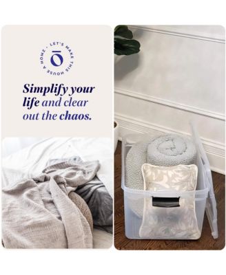 66 Qt Clear Storage Organizing Container Bin with Latching Lids, (2 Pack