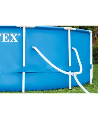 28211EH 12' x 30" Metal Frame Round Above Ground Swimming Pool with Pump