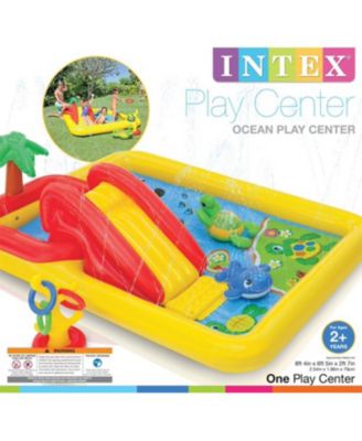 100"x77" Inflatable Ocean Play Center Backyard Toddler Kiddie Pool & Games