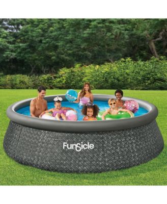 12' x 36" QuickSet Ring Top Above Ground Swimming Pool, Herringbone