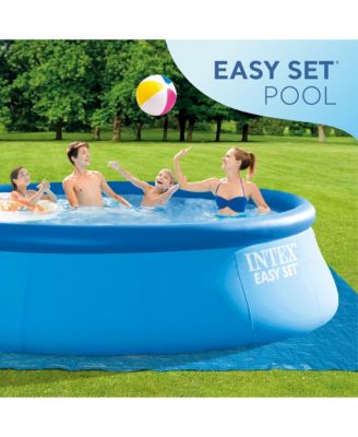 15' x 48" Inflatable Easy Set Above Ground Swimming Pool w/ Ladder & Pump