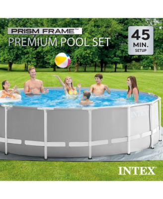 15ft x 48in Prism Above Ground Swimming Pool Set with Ladder and Cover