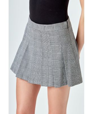 Women's Plaid Pleated Mini Skirt