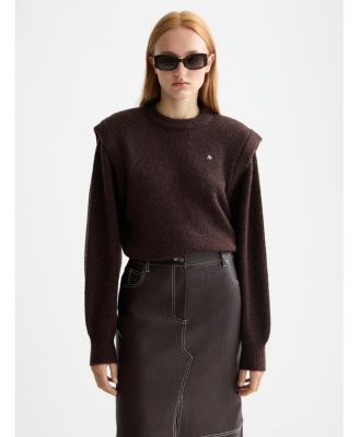 Women's Shoulder detail crew neck pullover