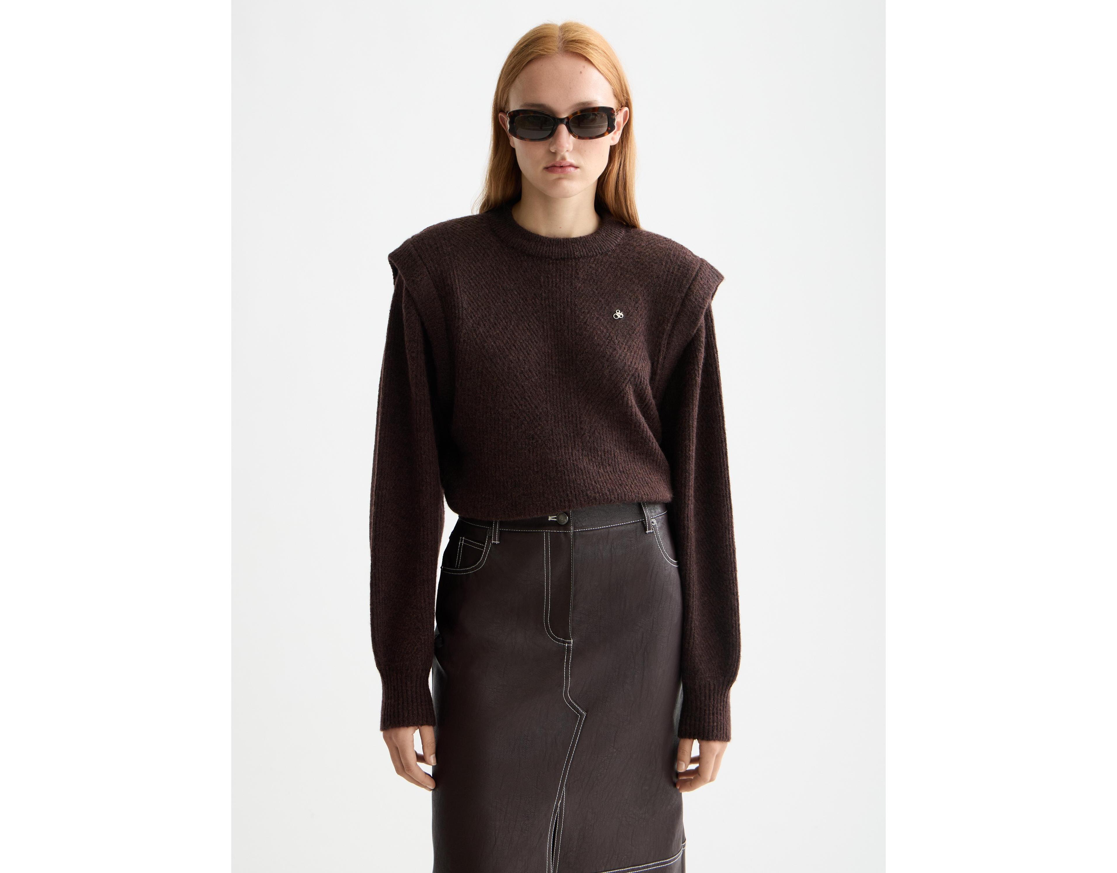Scotch & Soda Women's Shoulder detail crew neck pullover