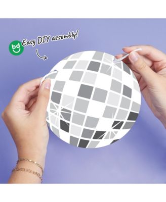 Disco Ball Garland Banner, 30 Feet of Cord, 15 Double-Sided Disco Balls