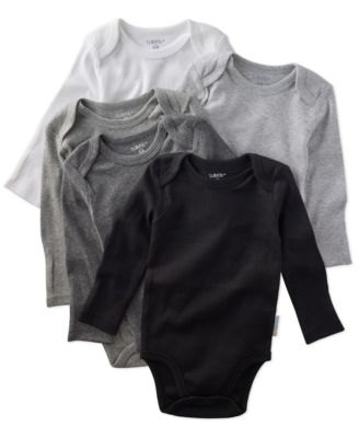 Baby Boys' and Girls' Cotton Long-Sleeve Bodysuits, 5-Pack Set
