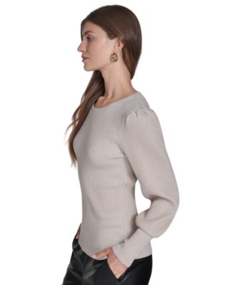 Women's Crewneck Puff Sleeve Sweater