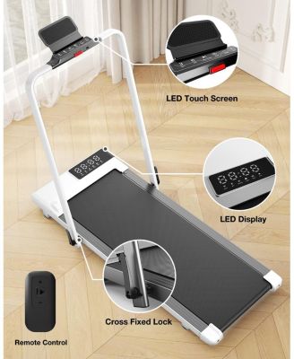 Superun 3 in 1 Walking Pad Treadmill, 300 Weight Capacity Foldable Treadmill, 3.0HP Low Noise Under Desk Treadmills for Home Office with Remote & APP