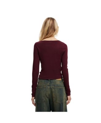 Women's Asymmetric Ruched Knit