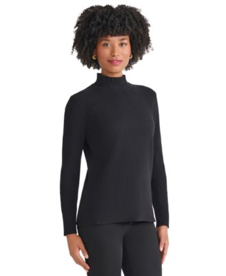 Women's Sutton Ribbed Mock-Neck Long-Sleeve Sweater