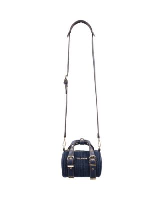 Denim Buckle Strap Mini Satchel