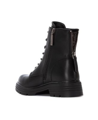 Women's Back Zipper Combat Booties Refresh Collection By XTI