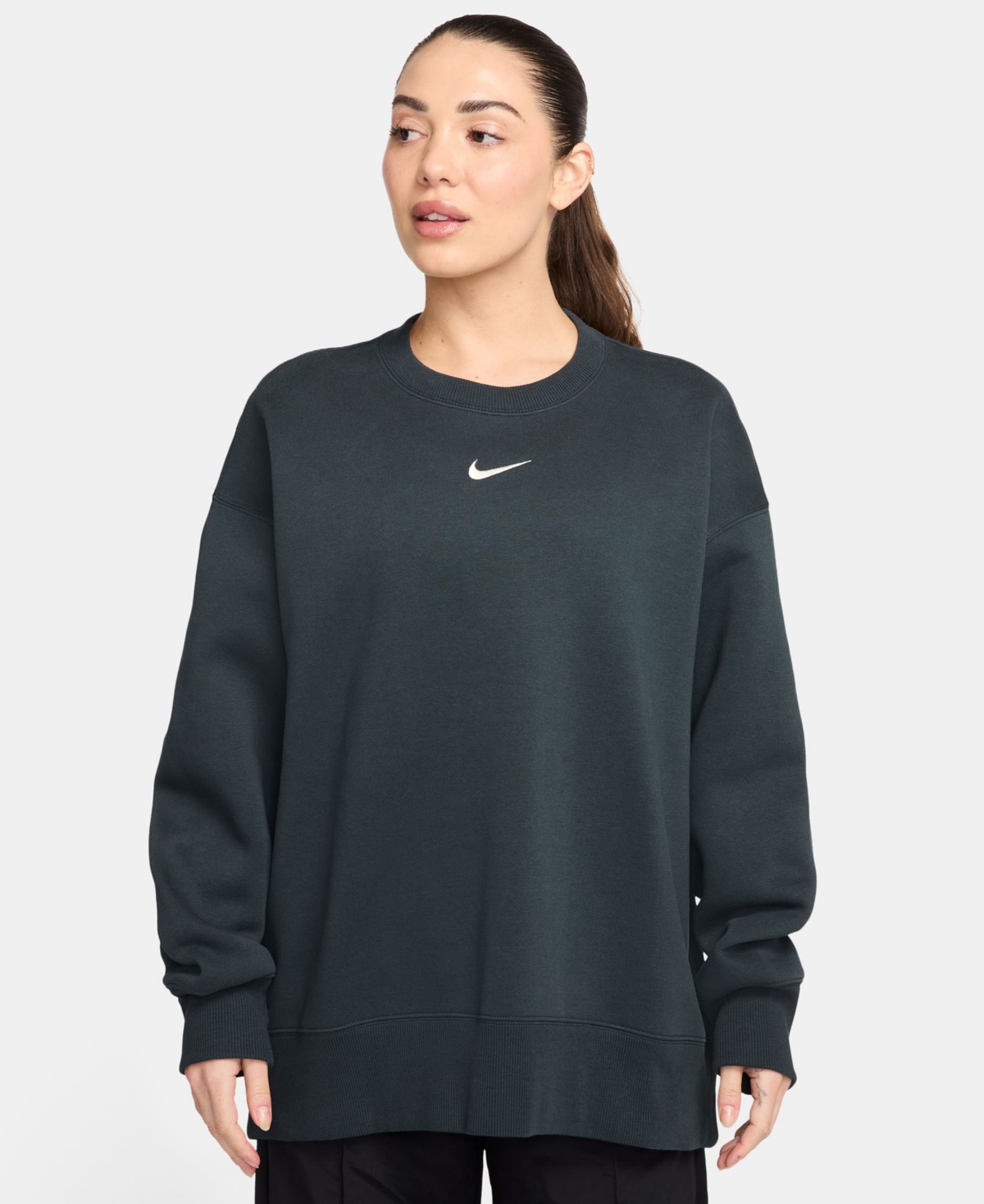 Nike Sportswear Women's Phoenix Fleece Oversized Crewneck Sweatshirt In Gray