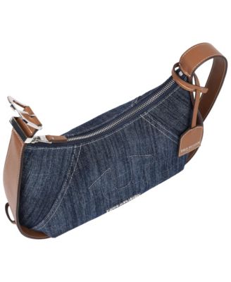 Denim Raised Horseshoe Hobo