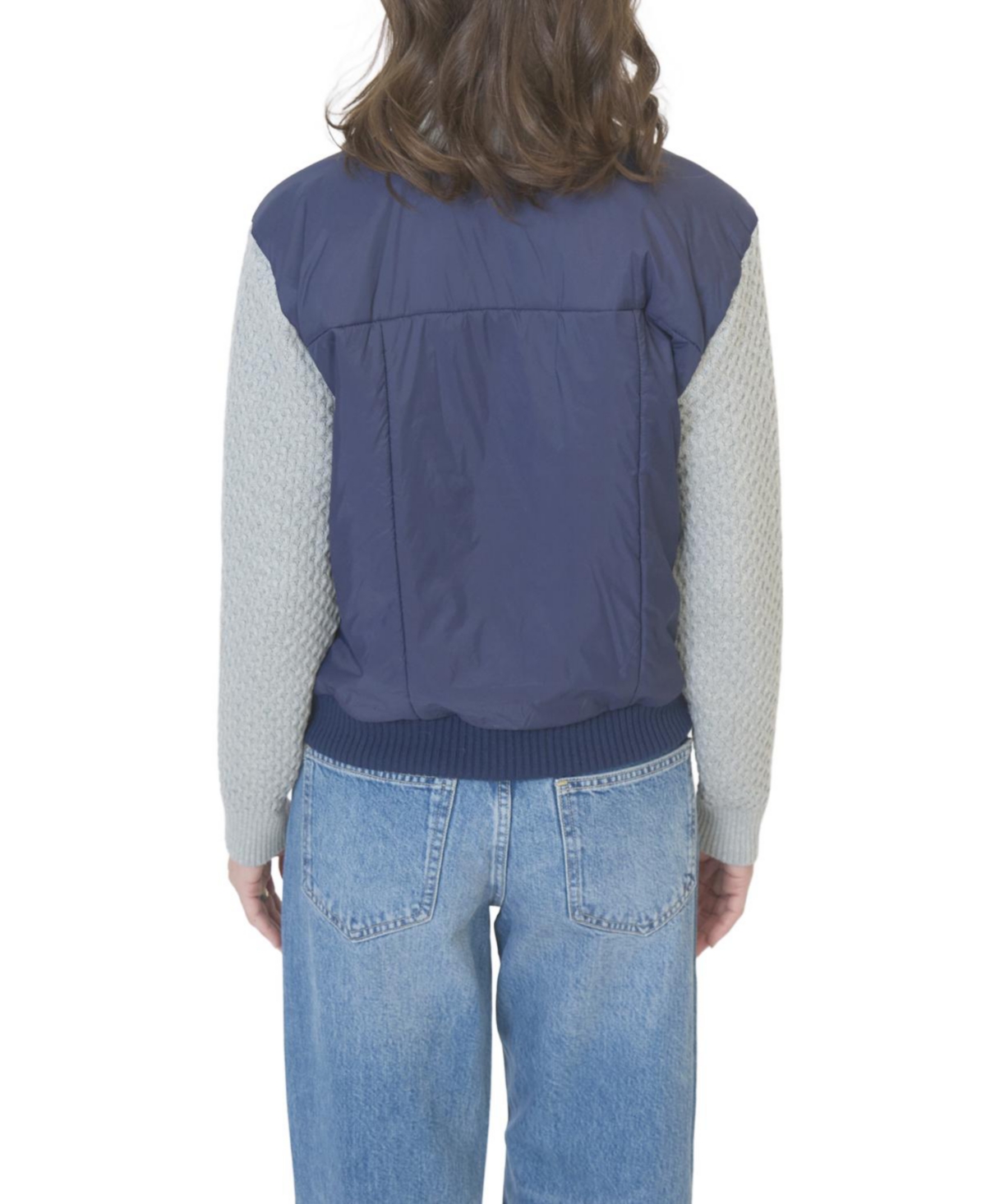 Central Park West Women's Brady Mixed Media Quilted Jacket