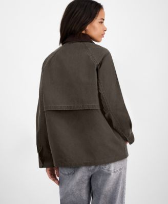Women's Corduroy-Collar Barn Jacket, Exclusively at Macy's