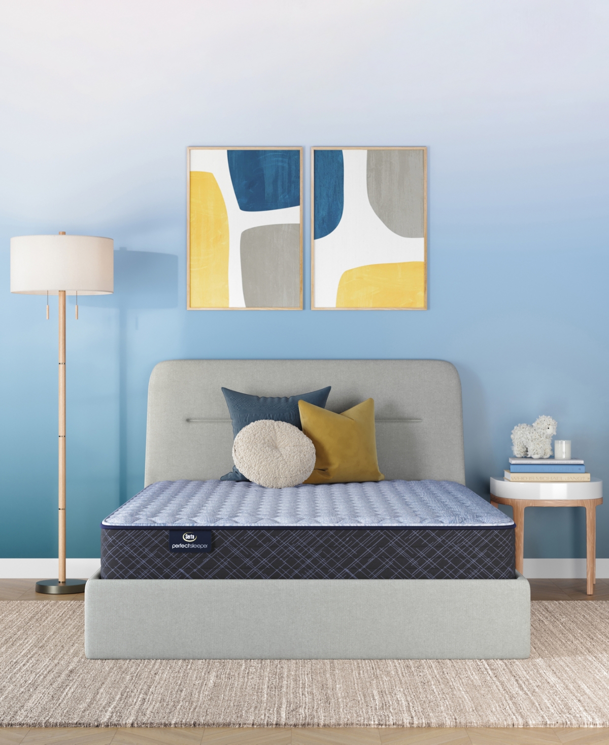 Serta Perfect Sleeper Cobra Lily 10.5" Plush Tight Top Mattress Set, Queen In Transparent