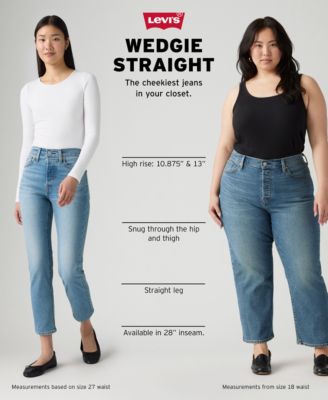Women's Wedgie Straight-Leg High Rise Cropped Jeans
