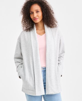 Women's Luxsoft Fleece Cardigan Sweater, Created for Macy's