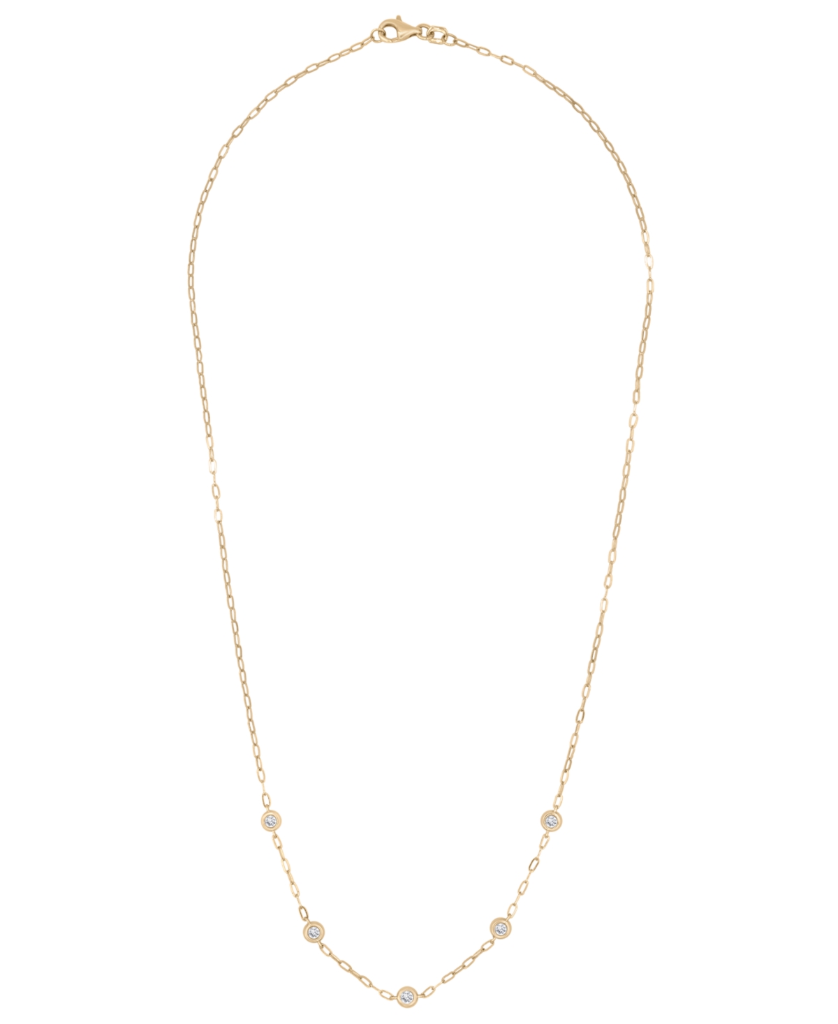 Wrapped Diamond Necklace (1/6 Ct. T.w.) In 10k Yellow Gold In Gold