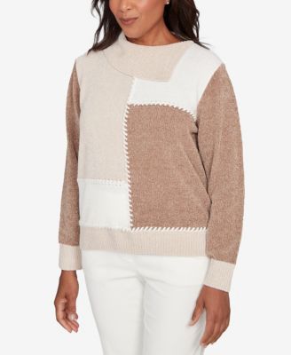 Vienna Neutral Tones Colorblock Sweater