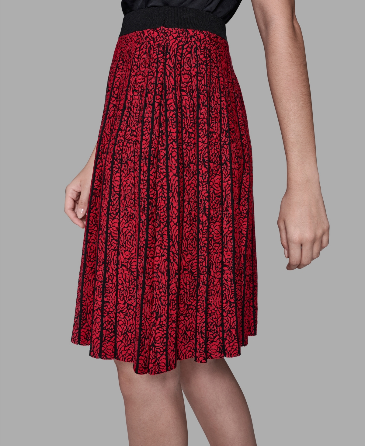 Karl Lagerfeld Paris Women's Pull-On Pleated Sweater Skirt