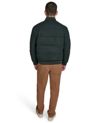 Men's Wool Blend Quilted Puffer Jacket