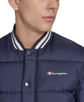 Men's Quilted Varsity Puffer Jacket