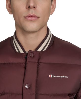 Men's Quilted Varsity Puffer Jacket