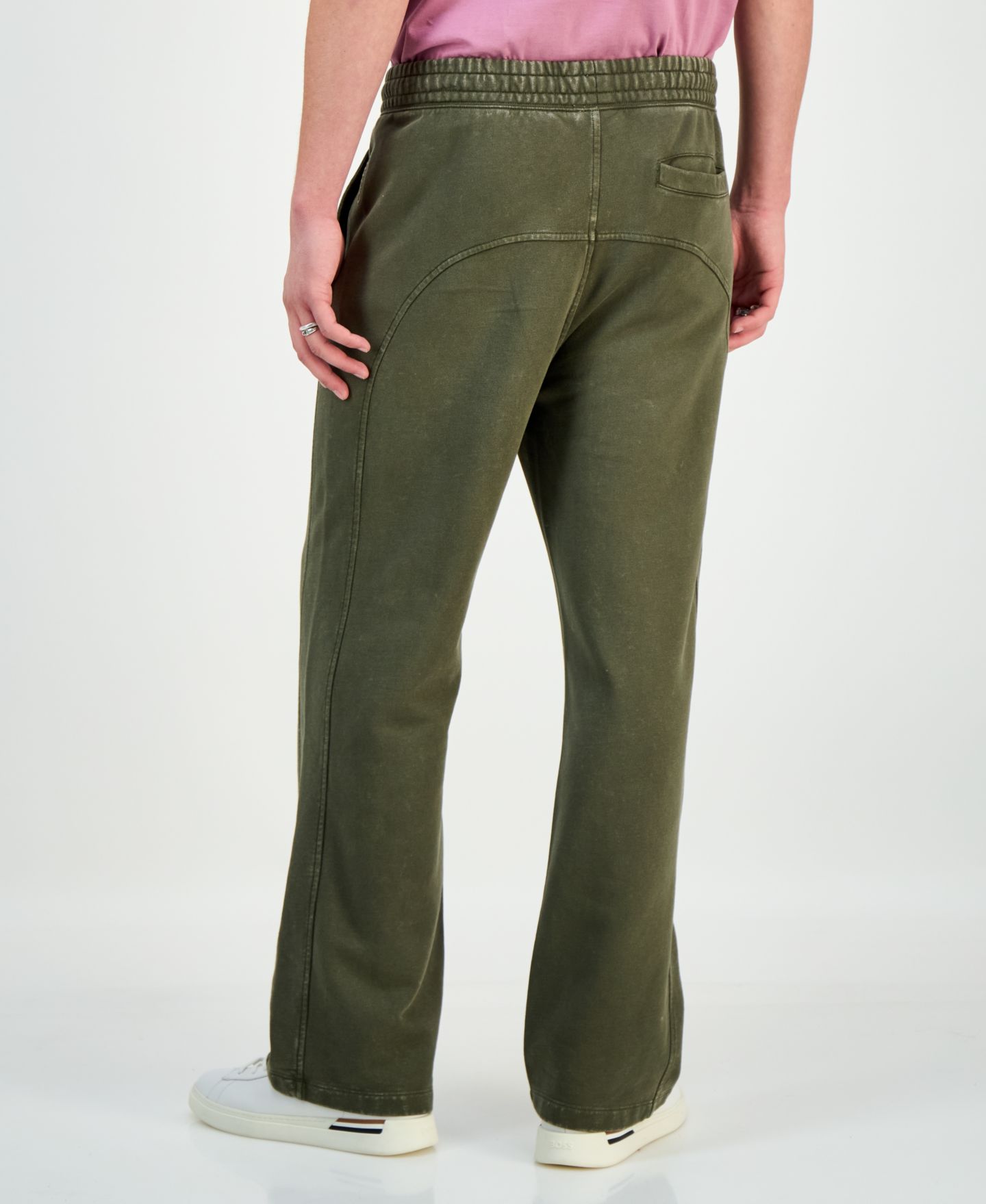 Мужские брюки Hugo Boss Nebtro Straight-Fit, цвет: Зелёный — фото 4