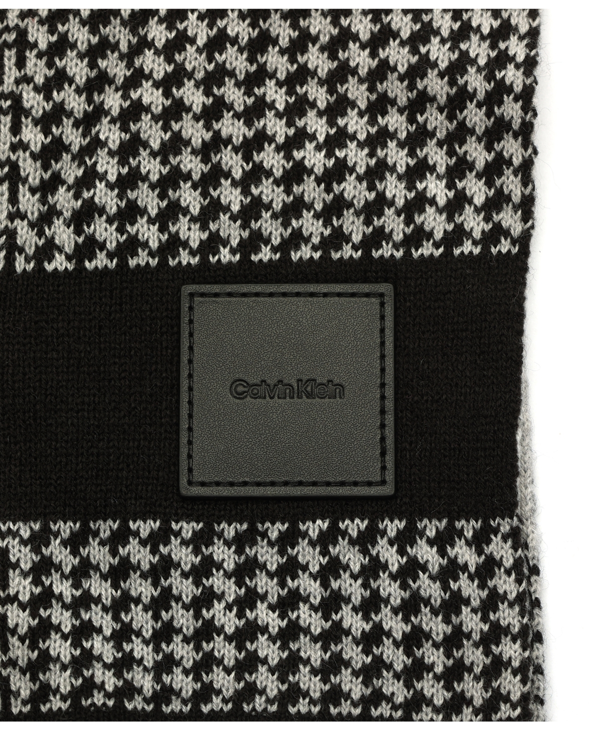 Calvin Klein Men's Mixed Pattern Scarf In Gray