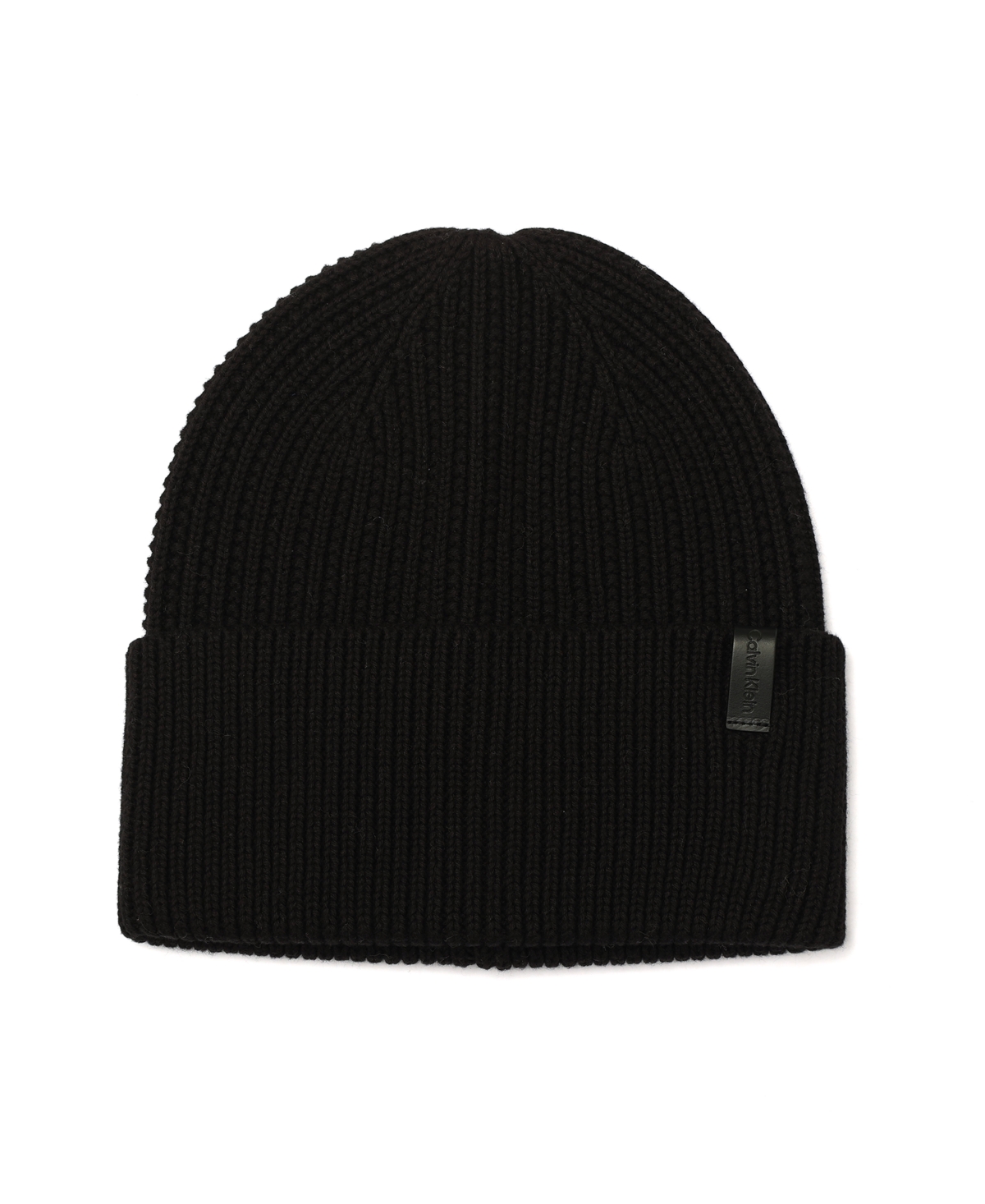 Calvin Klein Men's Links Ribbed Cuff Hat In Black