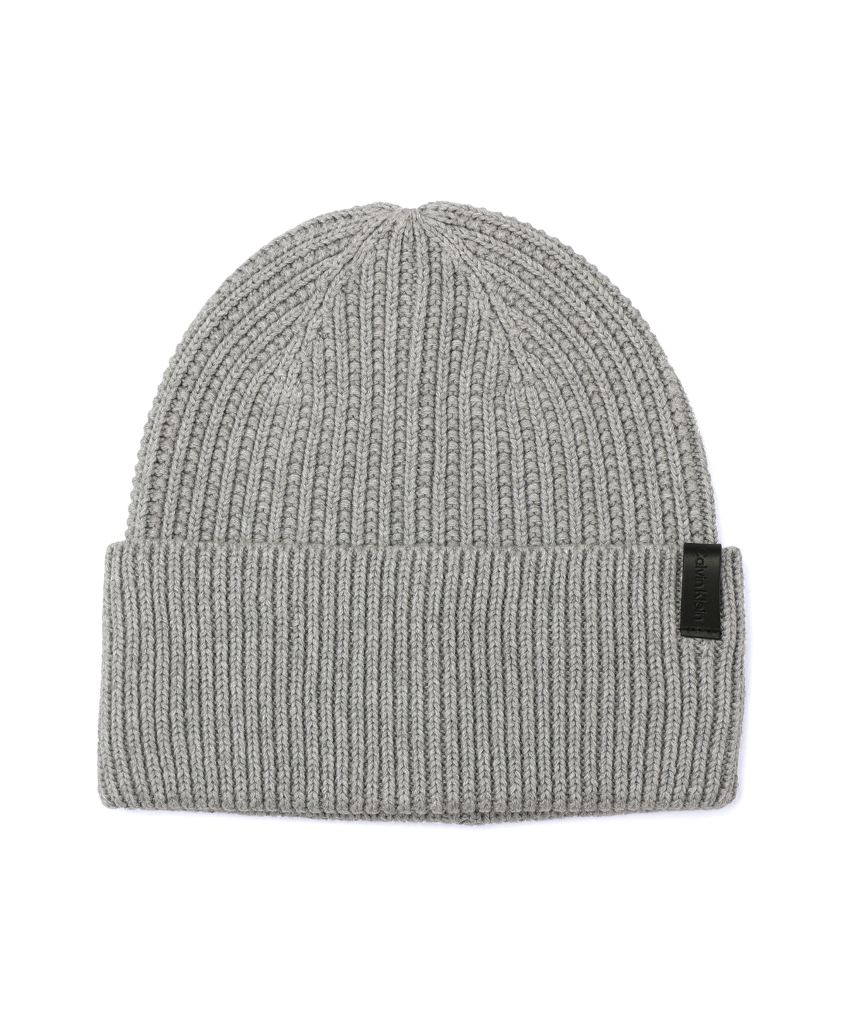 Calvin Klein Men's Links Ribbed Cuff Hat In Gray