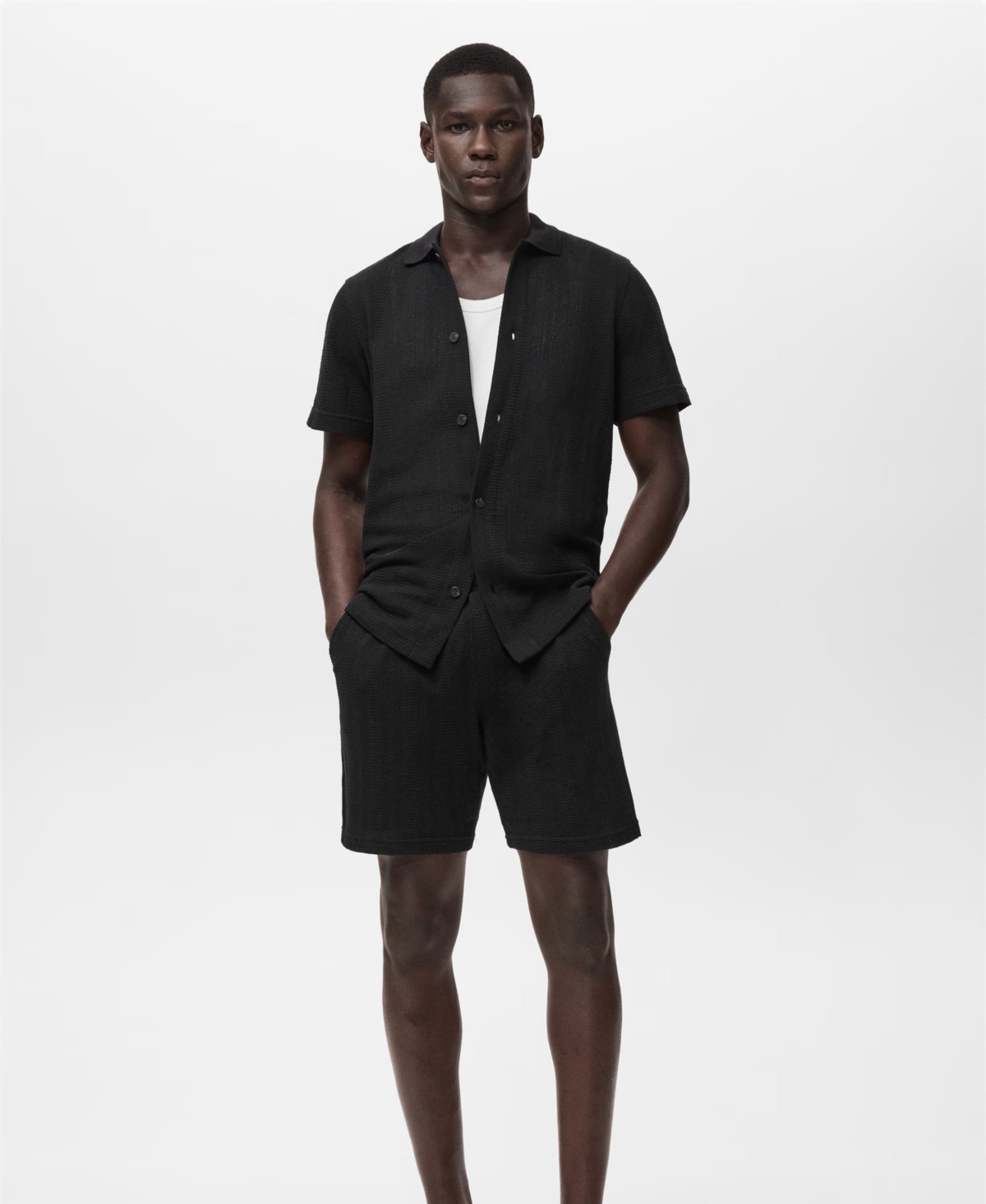 Mango Men's Structured Knitted Shorts