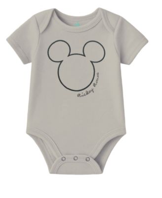 Baby Boys' Mickey Mouse Short-Sleeve Bodysuit, 3-Pack Set
