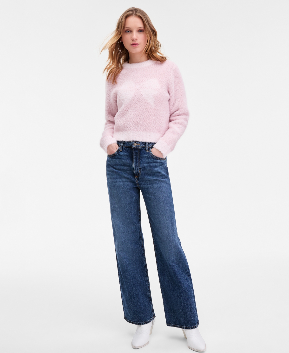 Guess Women's High-Rise Wide-Leg Jeans