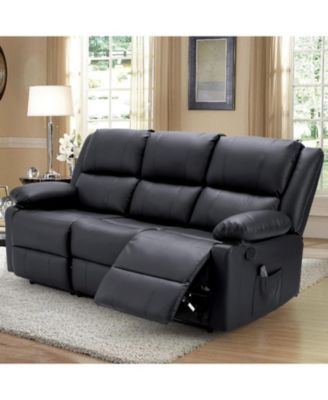 Recliner Couch with Massage&Heat Function, 3-Seat Wall Hunger Reclining Sofa