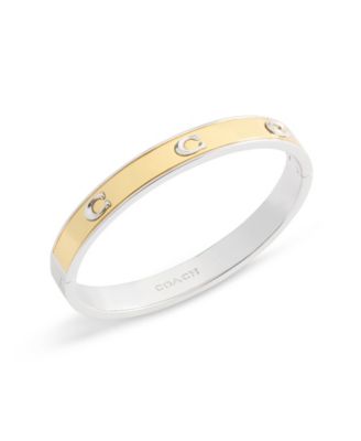 Two-Tone Signature C Bangle Bracelet