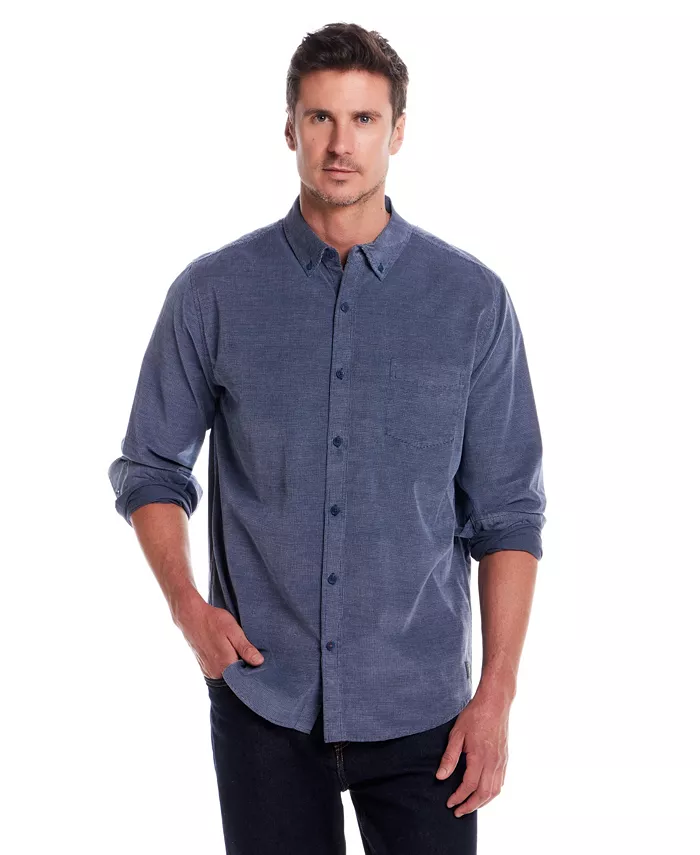 Men's Solid Corduroy Button Front Shirt - thumbnail 5