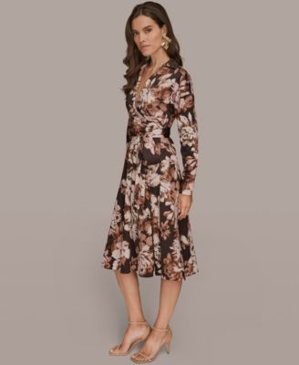 Women's Collared Neck Midi Dress